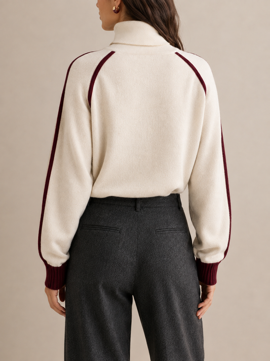 Relaxed Knit Sweater in beige, second view