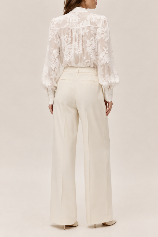 Tie Front Blouse in white, second view