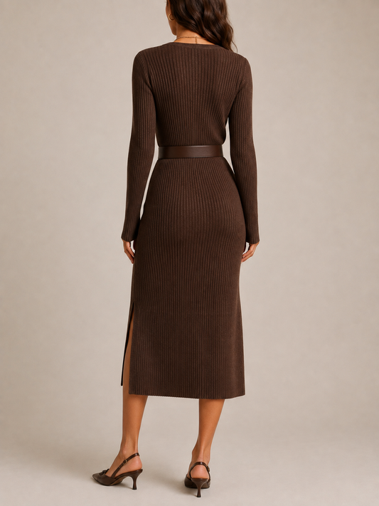 Relaxed Midi Dress in brown, second view