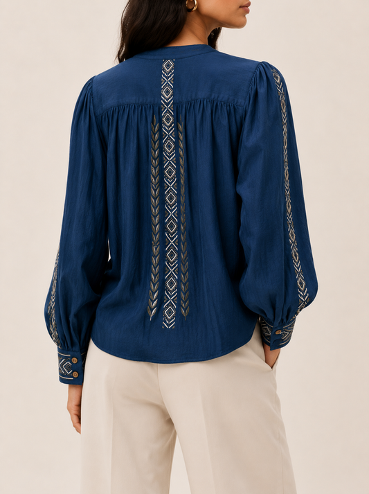Relaxed Shirt in blue, second view