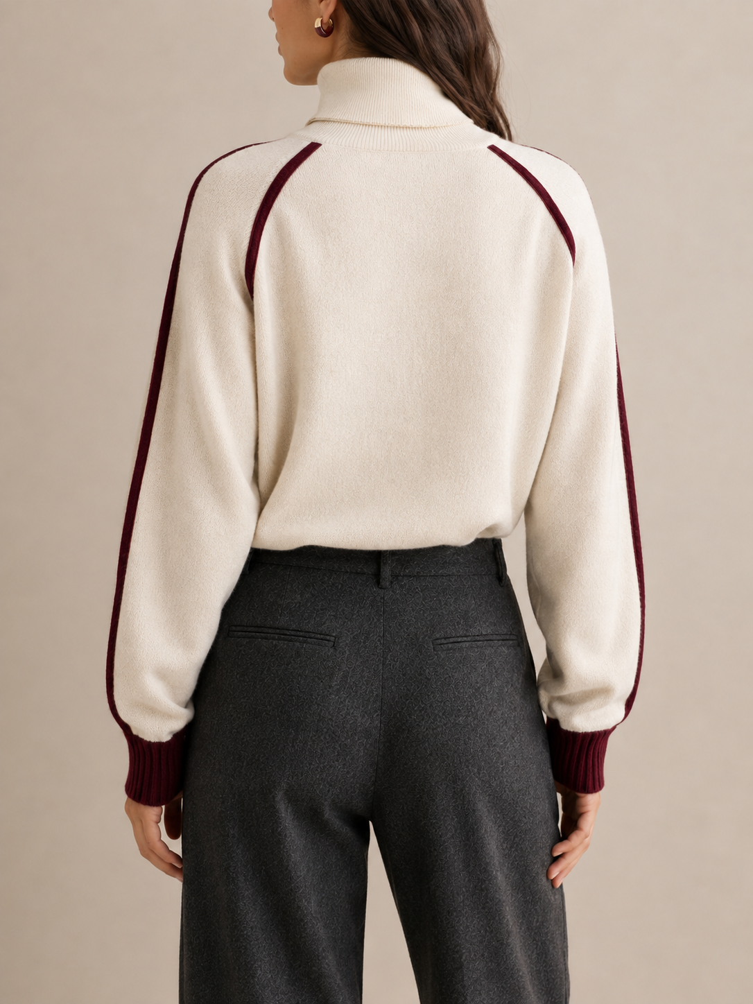 Relaxed Knit Sweater in beige, second view