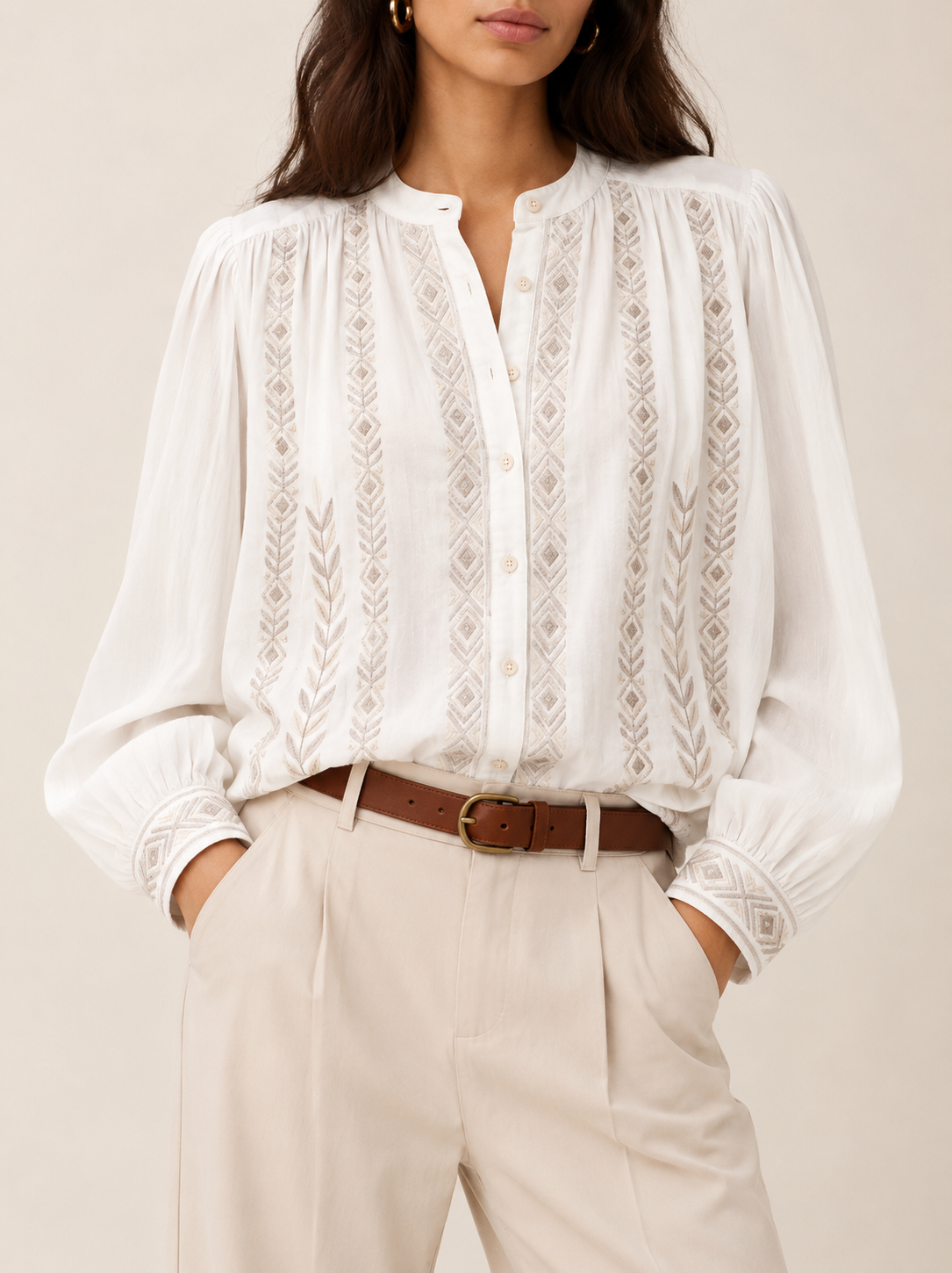 Relaxed Shirt in white, front