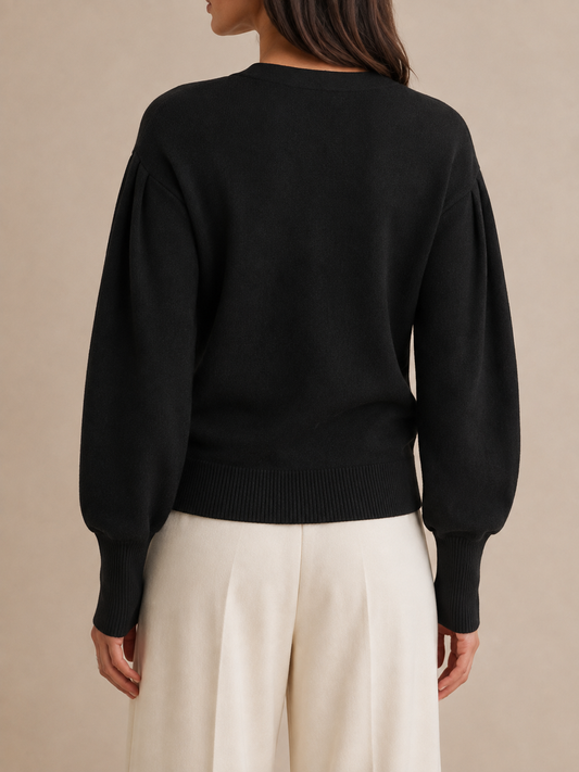Tailored Cardigan in black, second view