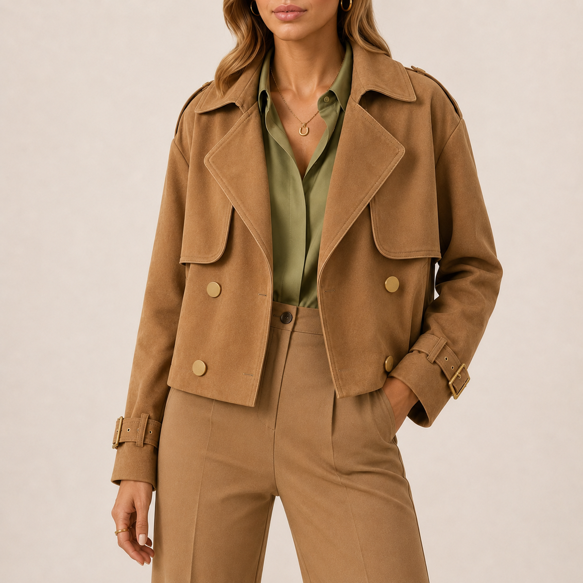 Field Jacket, Brown, Front View