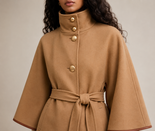 Cape Coat, Brown, Second View