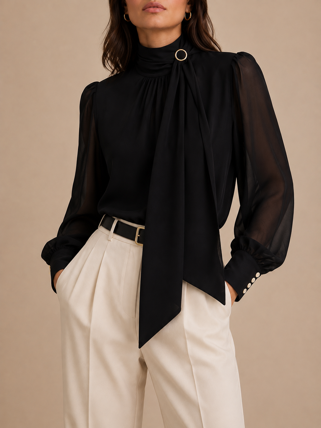 Classic Shirt in black, front