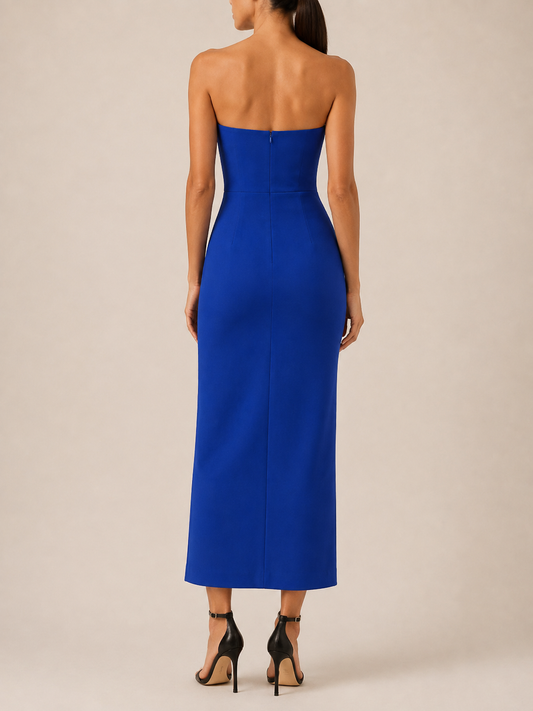 Bodycon Midi Dress in blue, second view