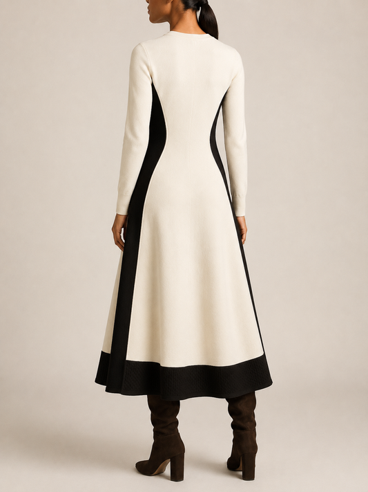 Minimalist Midi Dress in beige, second view